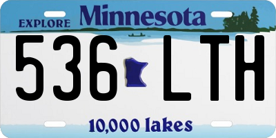 MN license plate 536LTH