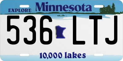 MN license plate 536LTJ