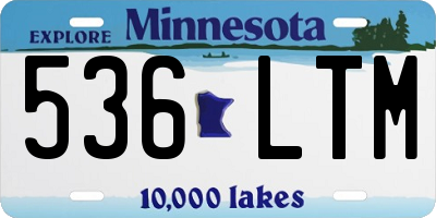 MN license plate 536LTM