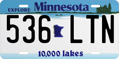 MN license plate 536LTN
