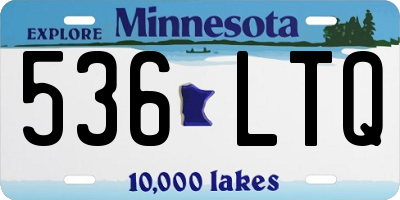MN license plate 536LTQ
