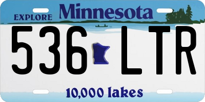 MN license plate 536LTR
