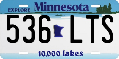 MN license plate 536LTS