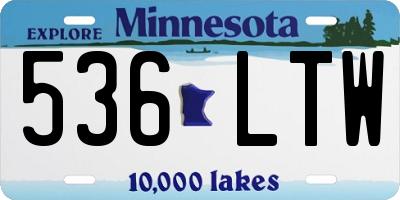 MN license plate 536LTW
