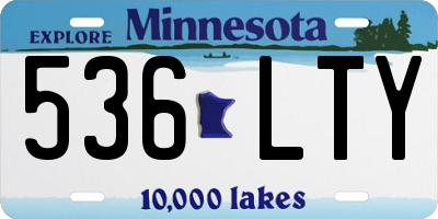MN license plate 536LTY