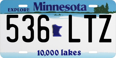 MN license plate 536LTZ