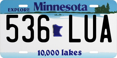 MN license plate 536LUA