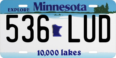 MN license plate 536LUD