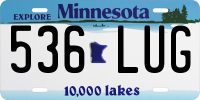 MN license plate 536LUG