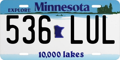 MN license plate 536LUL