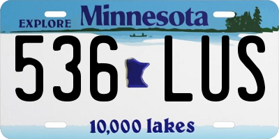 MN license plate 536LUS