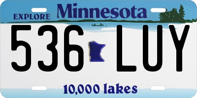 MN license plate 536LUY