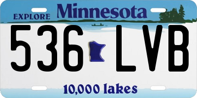 MN license plate 536LVB