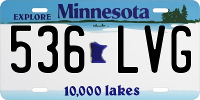 MN license plate 536LVG