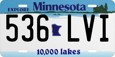 MN license plate 536LVI