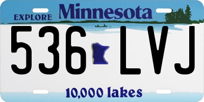 MN license plate 536LVJ