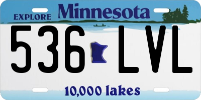 MN license plate 536LVL