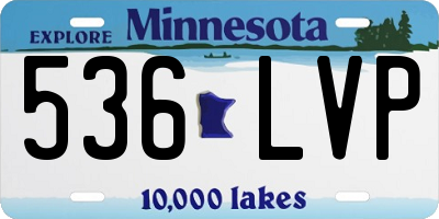 MN license plate 536LVP