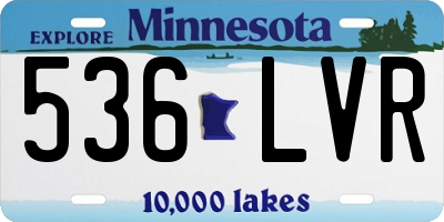 MN license plate 536LVR