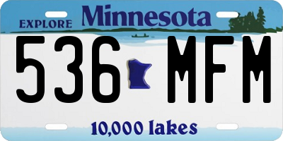 MN license plate 536MFM