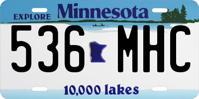 MN license plate 536MHC