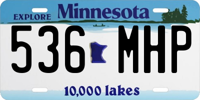 MN license plate 536MHP