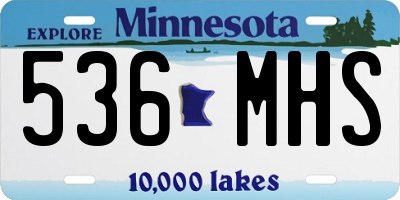MN license plate 536MHS