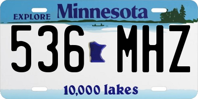 MN license plate 536MHZ