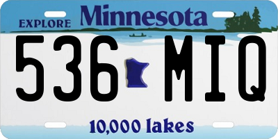 MN license plate 536MIQ
