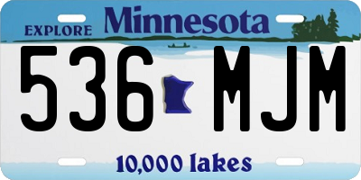 MN license plate 536MJM