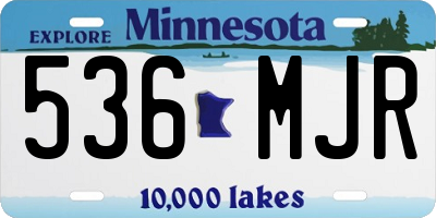 MN license plate 536MJR