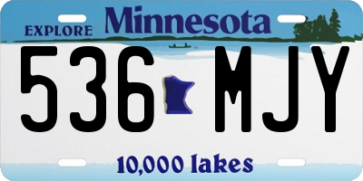 MN license plate 536MJY