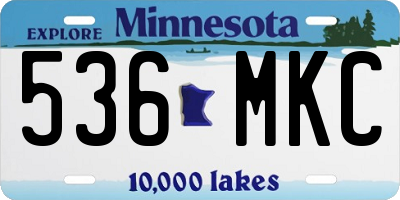 MN license plate 536MKC