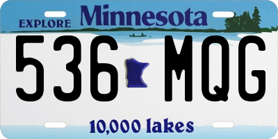 MN license plate 536MQG