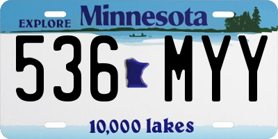 MN license plate 536MYY