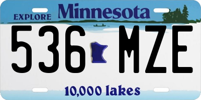 MN license plate 536MZE