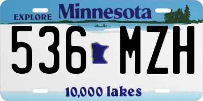MN license plate 536MZH