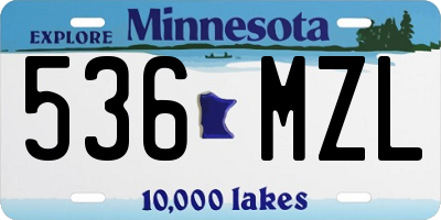 MN license plate 536MZL