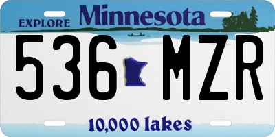 MN license plate 536MZR