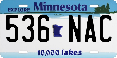 MN license plate 536NAC