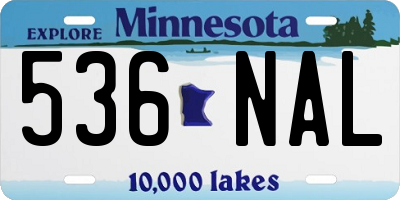 MN license plate 536NAL