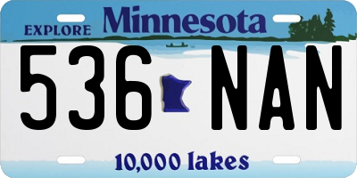 MN license plate 536NAN