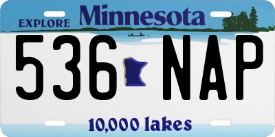 MN license plate 536NAP