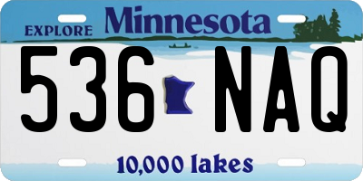 MN license plate 536NAQ