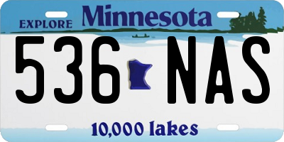 MN license plate 536NAS