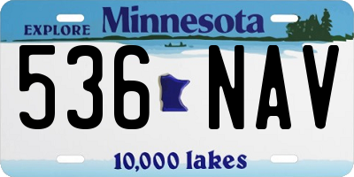 MN license plate 536NAV