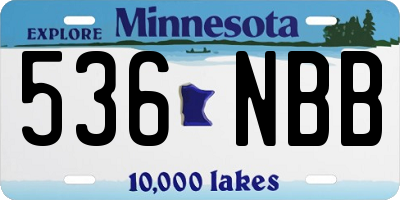MN license plate 536NBB