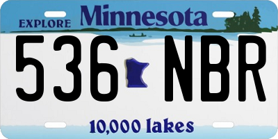 MN license plate 536NBR