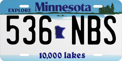 MN license plate 536NBS