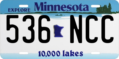 MN license plate 536NCC